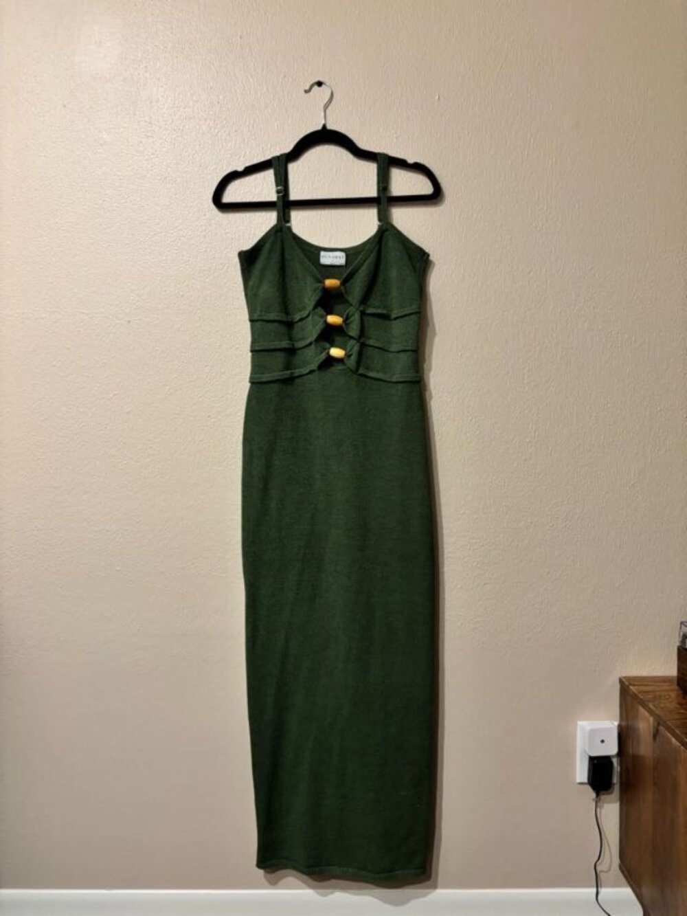Runaway the Label Normani Midi Dress in Green - Size L